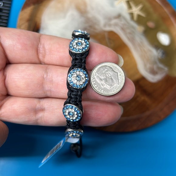 🖤NWT💕Sapphire Crystal Oval Shamballa Bracelet - Picture 7 of 12